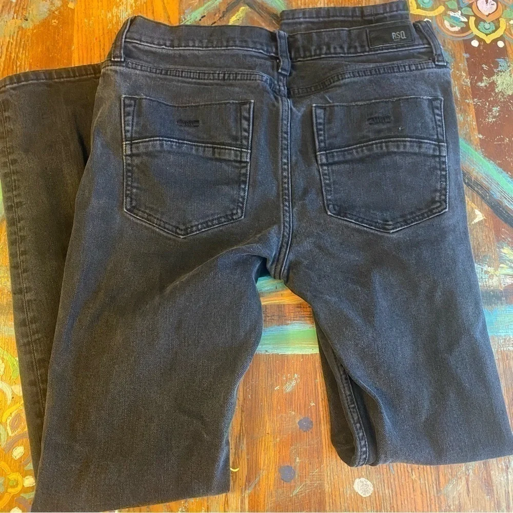 Bundle/Lot of 3 RSQ London Skinny Jeans Mens Denim Blue Distressed Stretch Moto